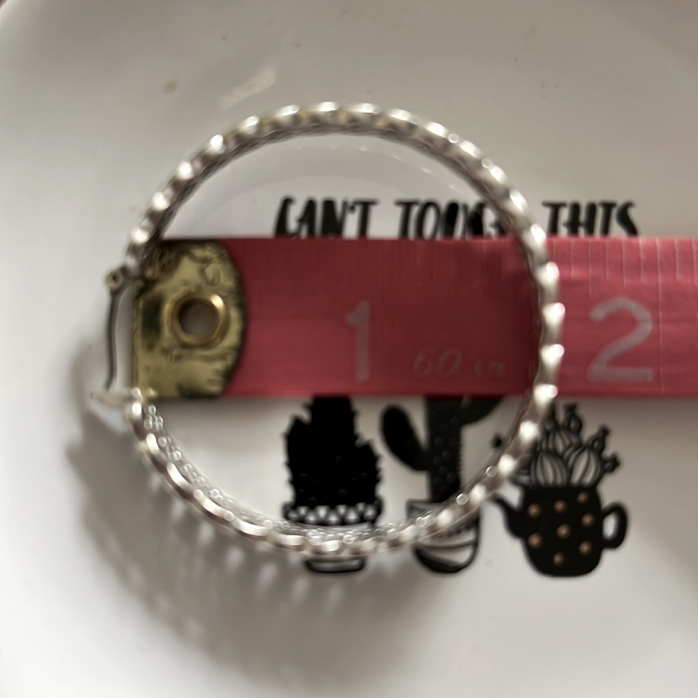 Detailed Silver Hoops - Picture 4 of 4